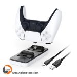 پایه شارژ دسته بازی Dobe PS5 TP5-0591 Dual Charging Dock Black and White