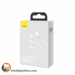 کابل 3 سر باسئوس  Baseus Cable 3 In 1 With USB Connector White