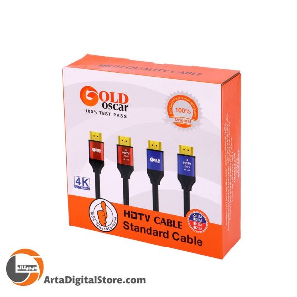 کابل HDMI Cable Gold Oscar Black طول 15m