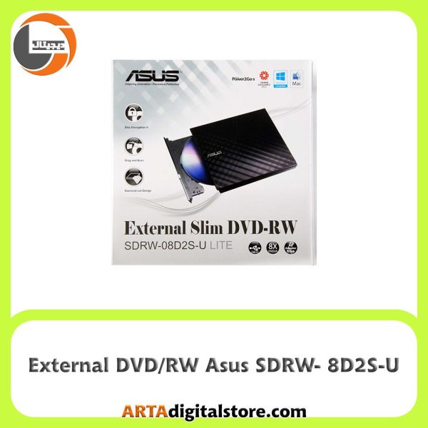 DVD رایتر اکسترنال ایسوس Asus SDRW- 8D2S-U Lite Black