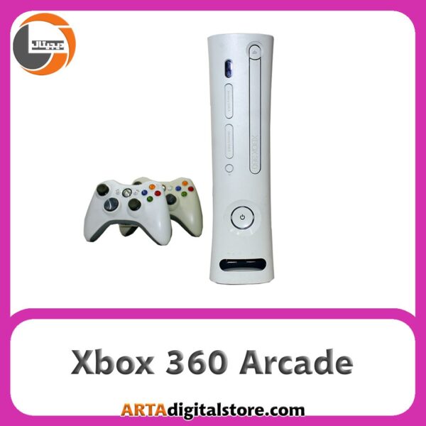 کنسول Xbox 360 Arcade دو دسته بهمراه فن و چند دیسک بازی