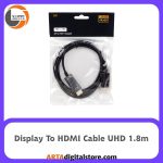 کابل Display To HDMI UHD Black طول 1.8m