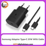 شارژر 25 وات سامسونگ به همراه کابل Samsung Adapter Type-C 25W With Cable Black