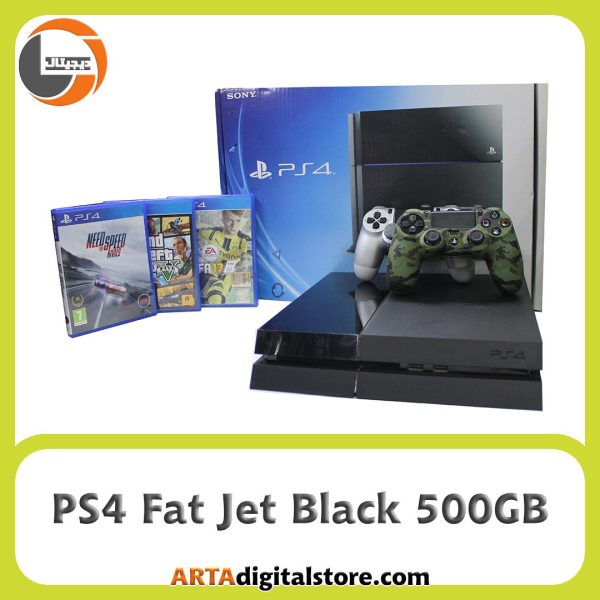 کنسول PS4 Fat  Jet Black 500GB