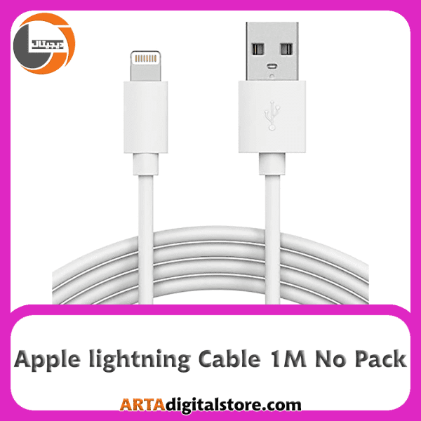 کابل آیفون Lightning Apple 1M بدون پک