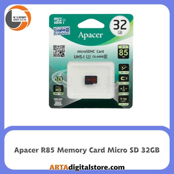 مموری کارت Memory Card Micro SD Apacer R85 U1 C10 32GB 85MB/s
