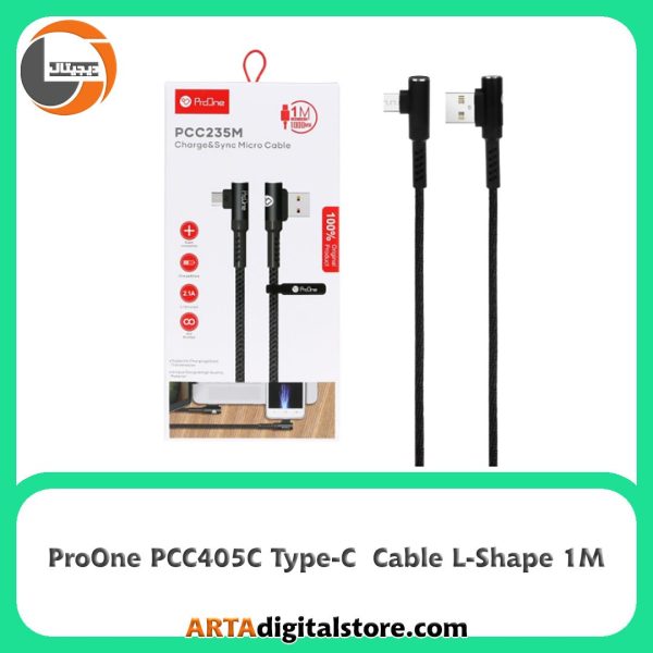 کابل تایپ سی پرووان ProOne PCC405C Type-C Cable White یکسر L