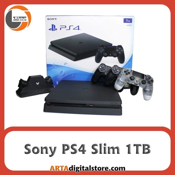 کنسول Sony PS4 Slim 1TB Black  با سه دسته