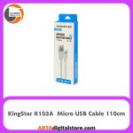 کابل میکرو یو اس بی  KingStar K103A White طول 110cm