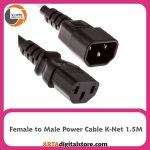 کابل افزایش طول برق کی نت Power Cable Female to Male K-Net طول 1.5m
