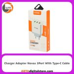 شارژر 3 پورت Novax CH-102 White به همراه کابل Type-C