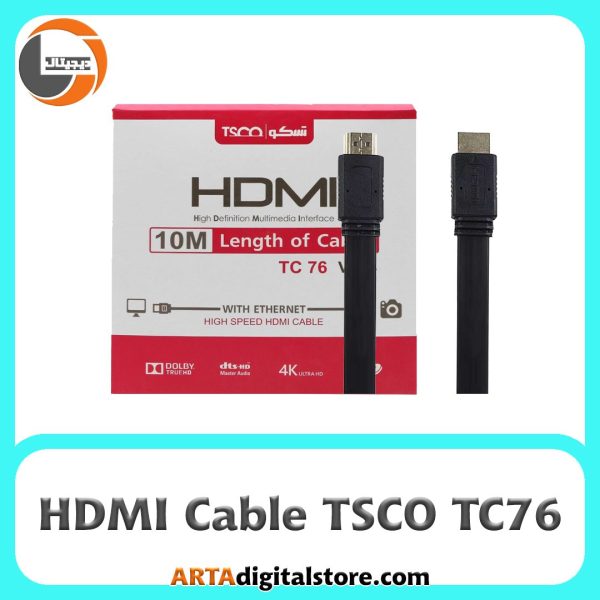 کابل تسکو HDMI Cable TSCO TC76  Black طول 10m