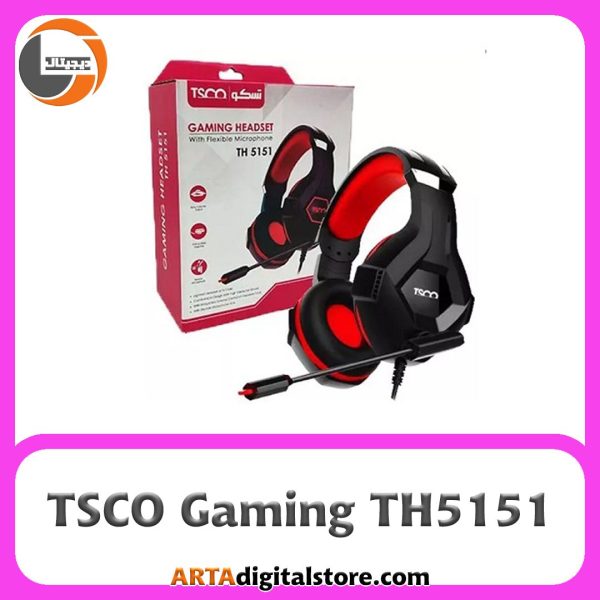 هدفون گیمینگ تسکو TSCO Gaming TH5151 Black And Red