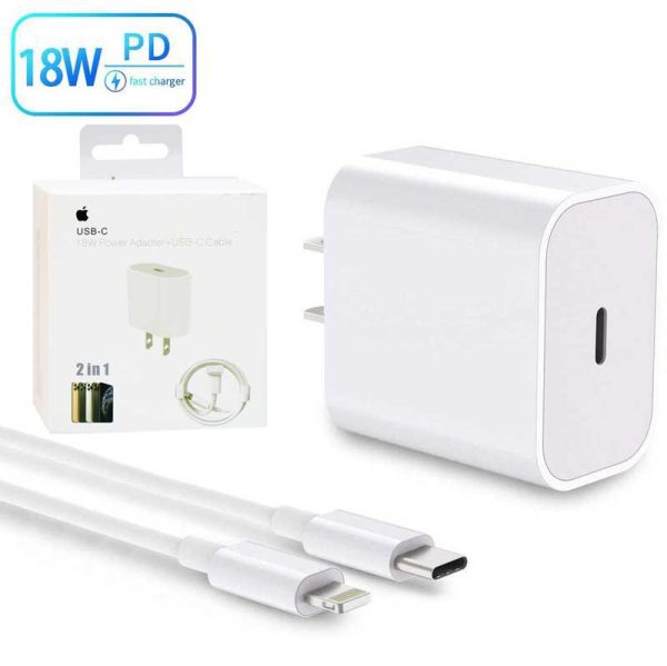 آداپتور شارژر و کابل اپل  Apple Charger Adapter 18W Type-C