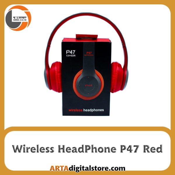 هدفون بلوتوثی   HeadPhone Bluetooth P47 Red
