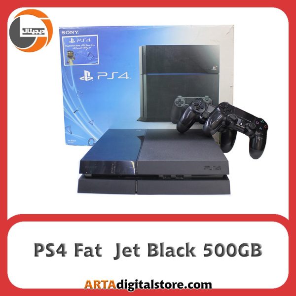 کنسول PS4 Fat Jet Black 500GB دو دسته