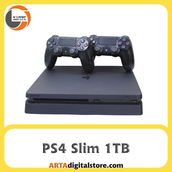 کنسول PS4 Slim 1TB Jet Black دو دسته 