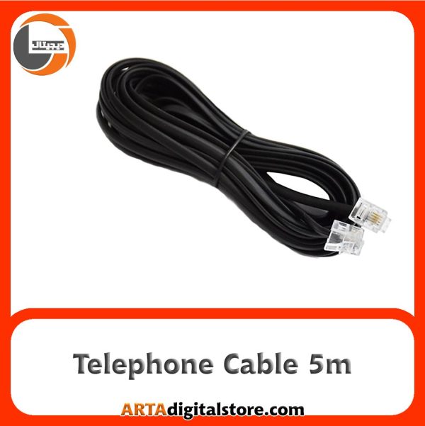 کابل تلفن Telephone Cable Black طول 5M