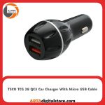 شارژر فندکی تسکو TSCO TCG 28 QC3 Black به همراه کابل میکرو USB