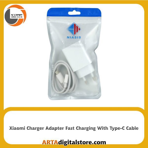 شارژر شیائومی به همراه کابل Xiaomi Fast Charging MDY-11-EP With Type-C Cable White