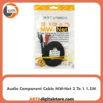 کابل ۱ به ۲ صدا MW-Net Black طول 1.5m