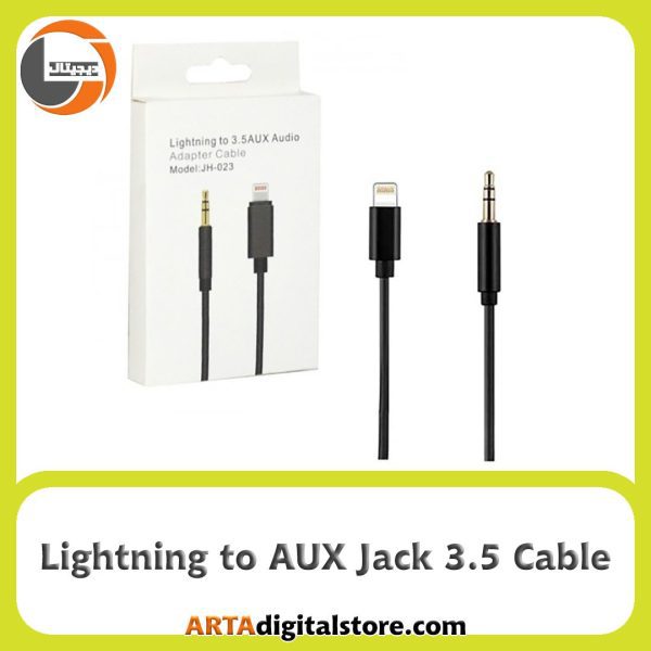 کابل تبدیل Lightning to AUX Jack 3.5 Black
