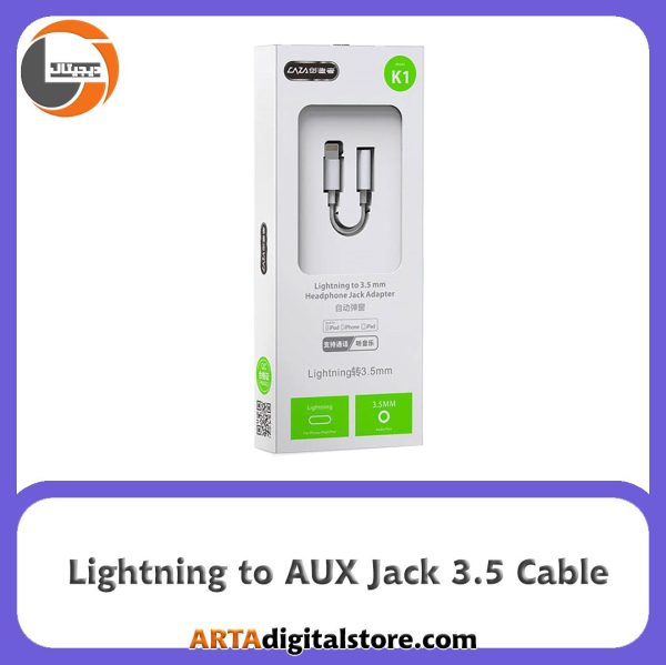 تبدیل Lightning to AUX Jack 3.5 CAZA K1 White