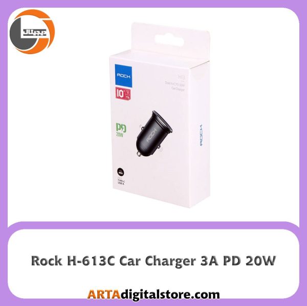 شارژر فندکی Rock H-613C 3A PD 20W Black
