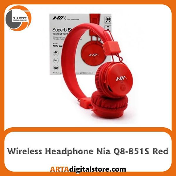 هدفون بلوتوثی  HeadPhone Nia Bluetooth Q8-851S Red