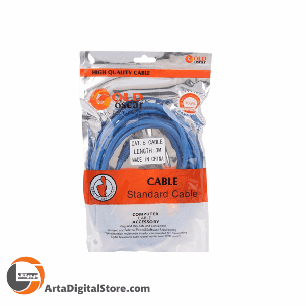کابل Network Cable Cat6 Gold Oscar UTP 3M Red