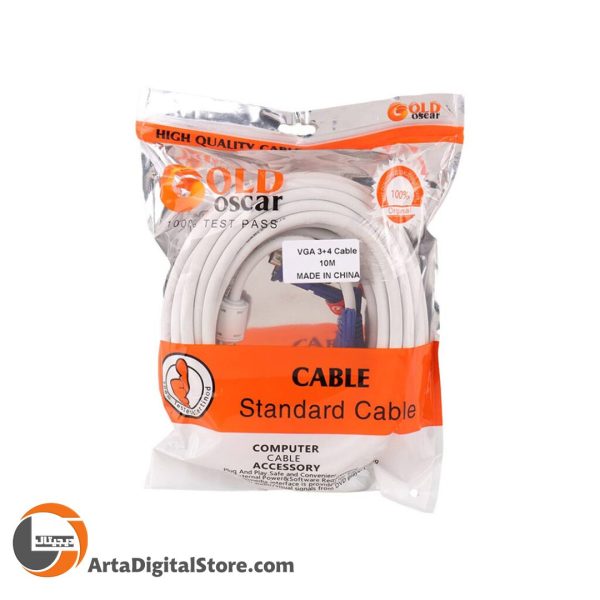 کابل VGA Cable Gold Oscar طول 10m