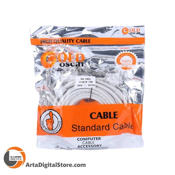 کابل VGA Cable Gold Oscar طول 15m