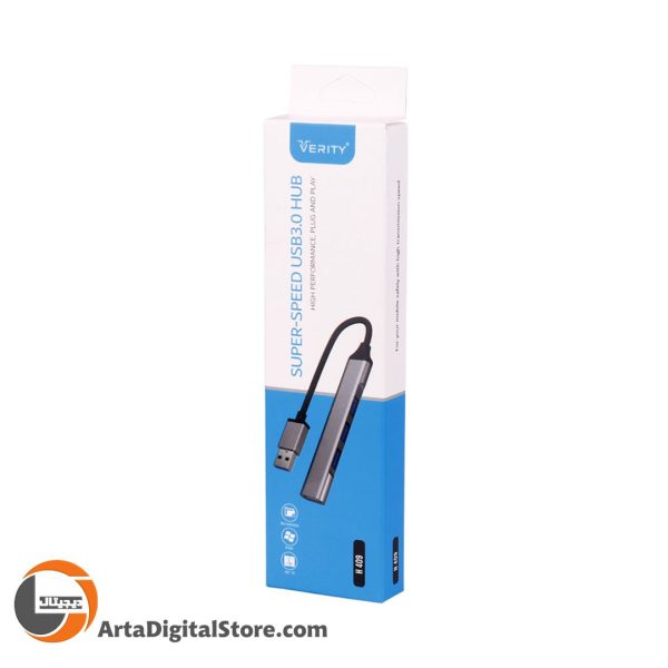 هاب 4 پورت Verity H409 Silver