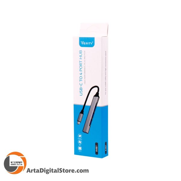 هاب تایپ سی 4 پورت Verity H410 T Silver