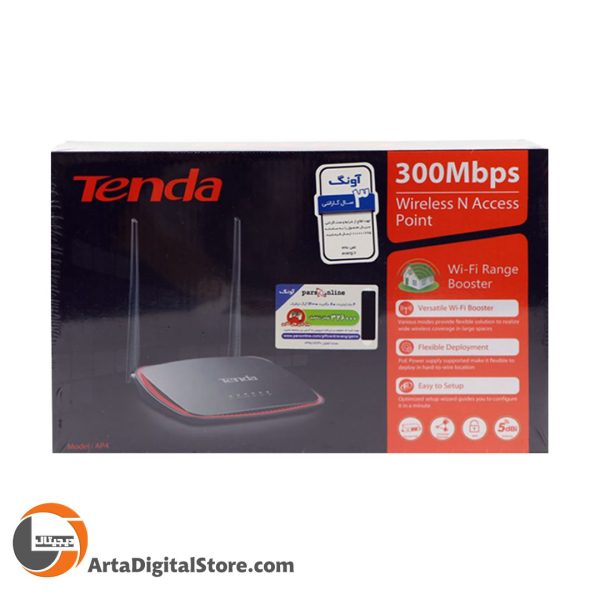 اکسس پوینت تندا Tenda AP4 300Mbp/s Black