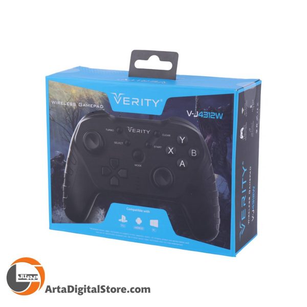 دسته بازی بی سیم وریتی Verity V-J4312W Wireless Gamepad Black PC & Android
