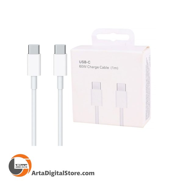 کابل Apple Type-C To Type-C Cable 60W White طول 1M