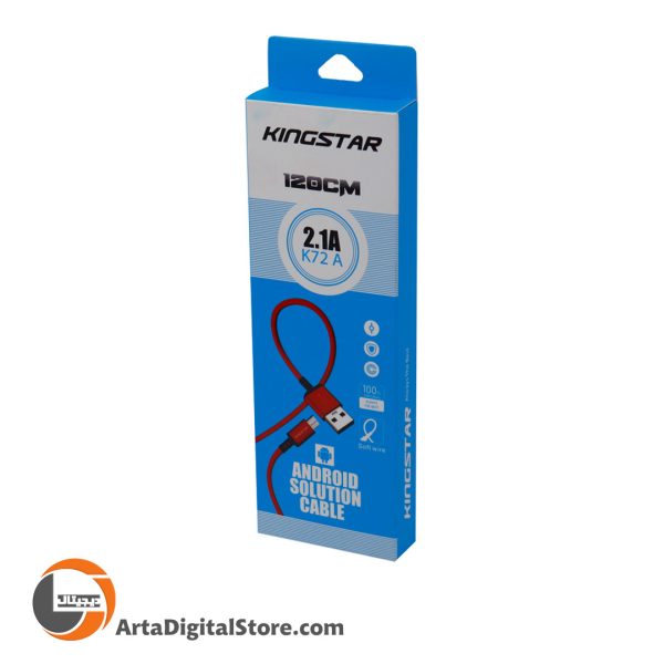 کابل میکرو یو اس بی  KingStar K72A MicroUSB  طول 1.2m