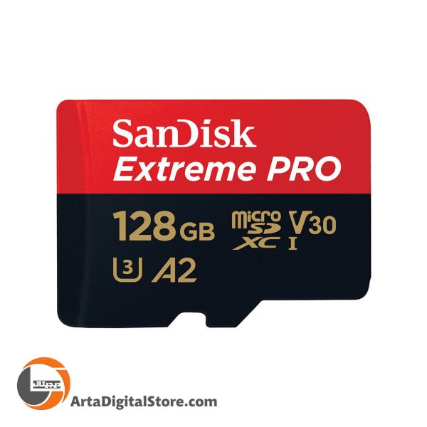 مموری کارت میکرو اس دی سن دیسک SanDisk Extreme Pro V30 U3 A2 C10 200MB/s 128GB