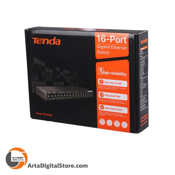 سوییچ 16 پورت Tenda TEG1016M 16Port Switch Black