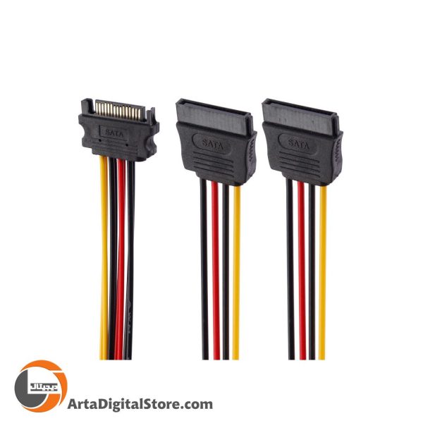 کابل برق ساتا 1 به 2 Royal SATA Power Adapter طول 20cm