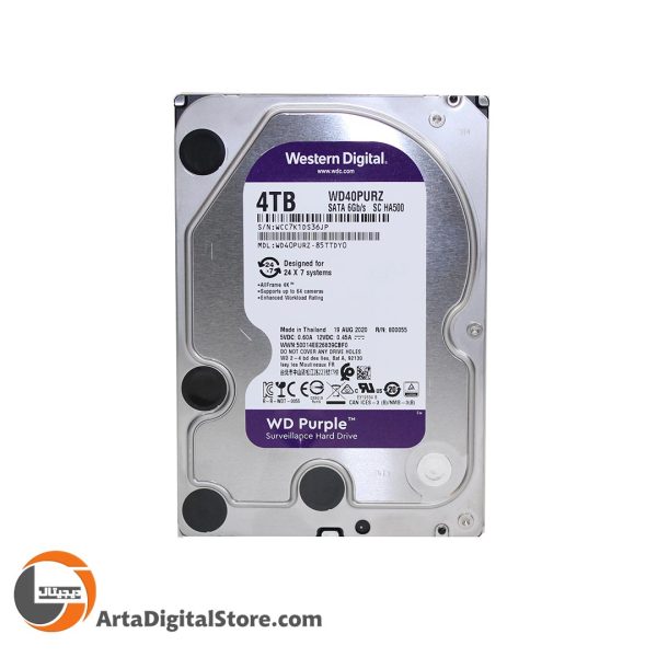 هارد وسترن دیجیتال بنفش WD Purple 4TB باگارانتی