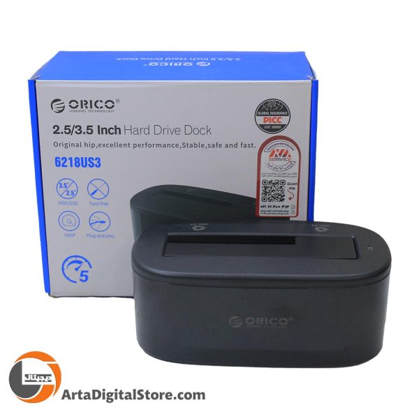 داک هارد ORICO 2.5"/3.5" SATA To USB HDD Dock 6218US3