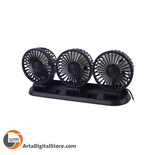 پنکه رومیزی سه قلو HY-4006A Three-Headed Fan Black
