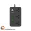 چند راهی و محافظ برق LDNIO SC3604 Power Strip 3 Socket 6 Port USB Black طول 2m