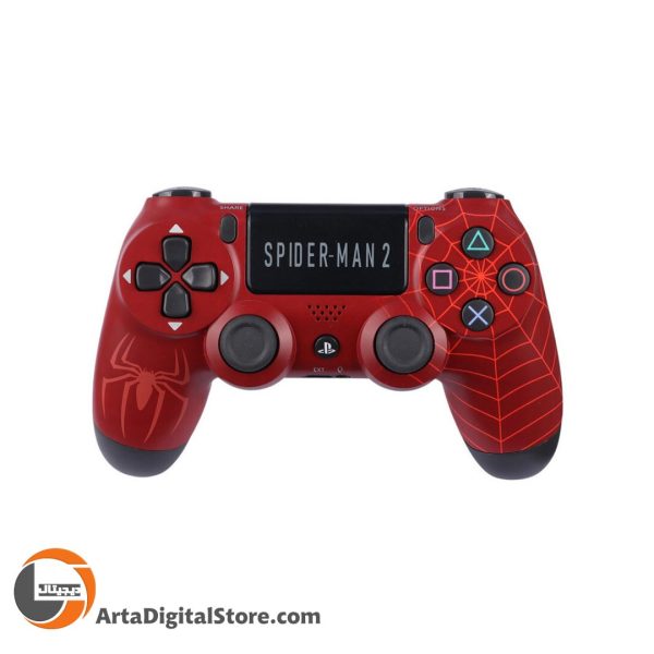 دسته بازی بی سیم PS4 Joystick High Copy SpiderMan Red
