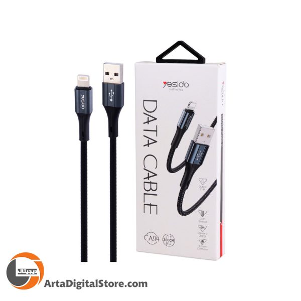 کابل لایتنینگ Yesido CA94 2.4A Lightning Cable طول 2M