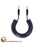 کابل AUX فنری کی نت K-net K-CSAUXS12 AUX Spring Cable Black طول 1.2m