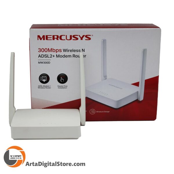 مودم روتر Mercusys MW-300D ADSL2+ Wireless Modem Router White