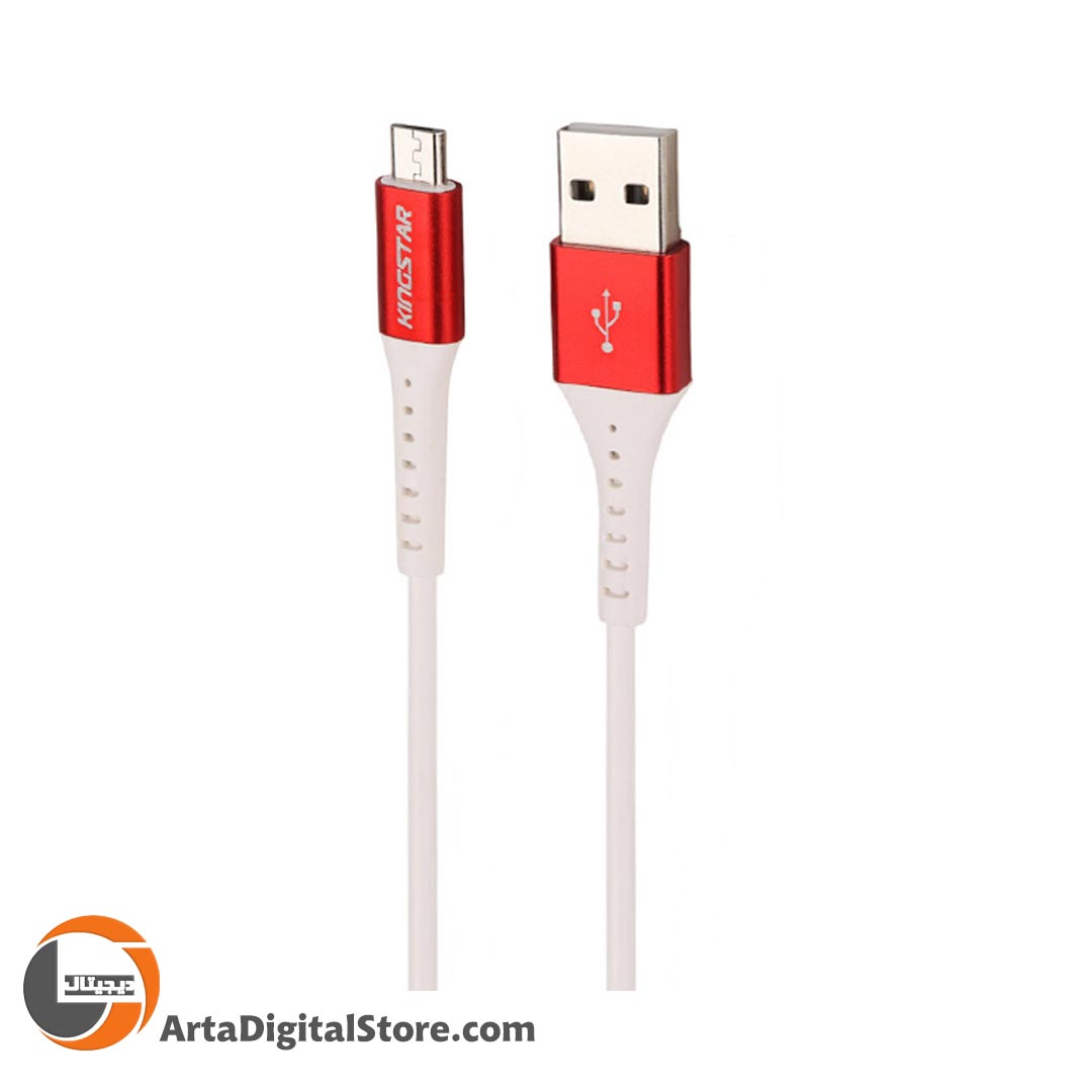کابل میکرو یو اس بی KingStar K65A 2.1A MicroUSB cable طول 1.1M